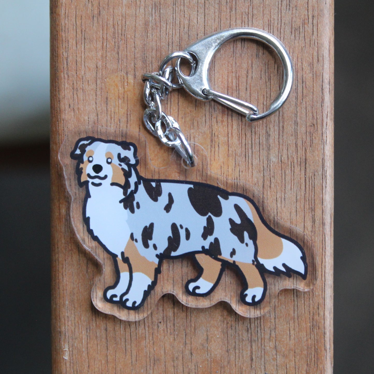 Australian Shepherd Dog Sticker - 3" American Shepherd Waterproof Sticker or 2" Keychain Herding