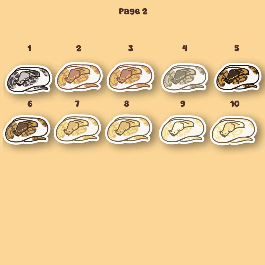 Ball Pythons! - 3" Royal Python Sticker or 2" Keychain Snake