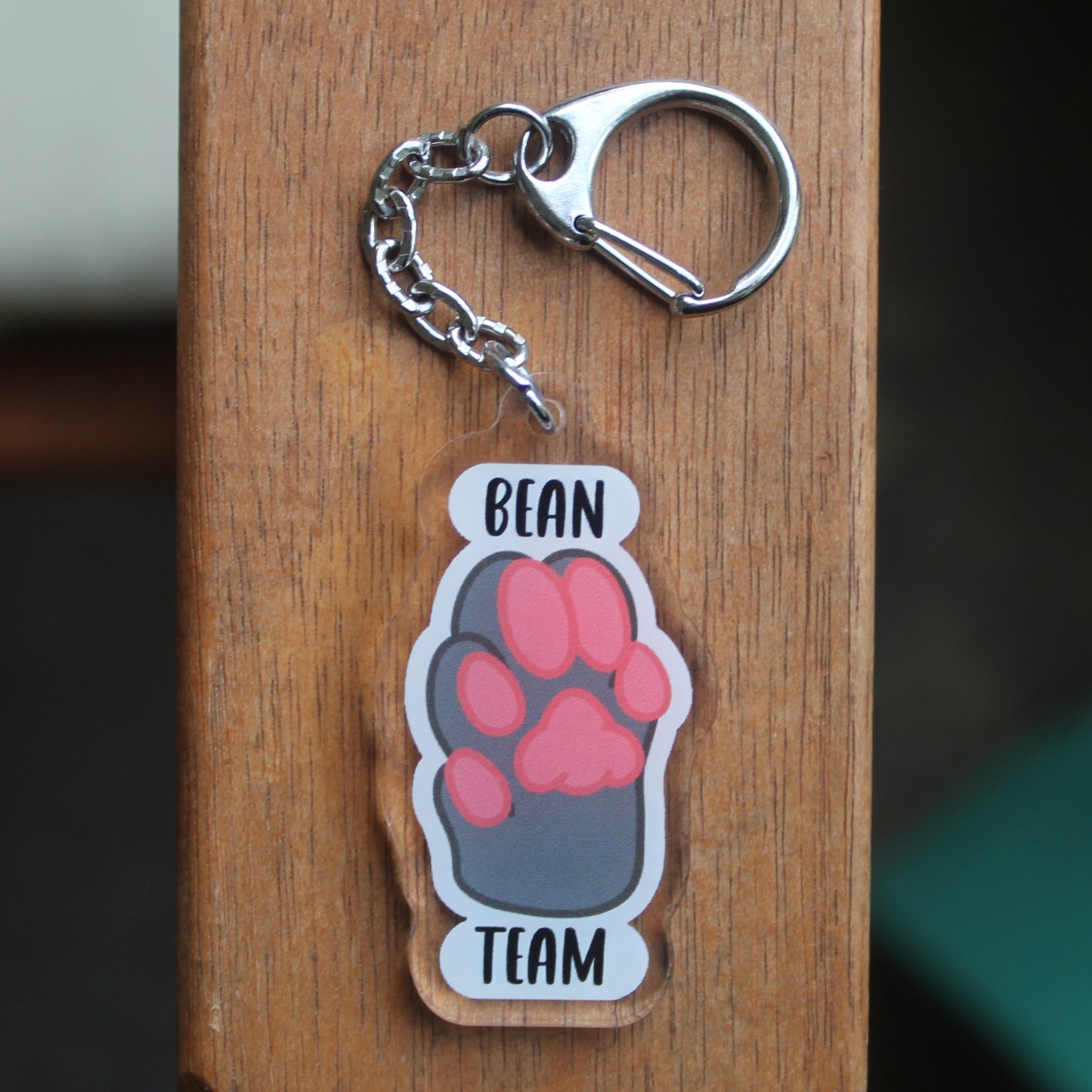 Bean Team - Join the team! - 3" Waterproof Cute Cat Paw Sticker or 2" Keychain or 3" Keychain