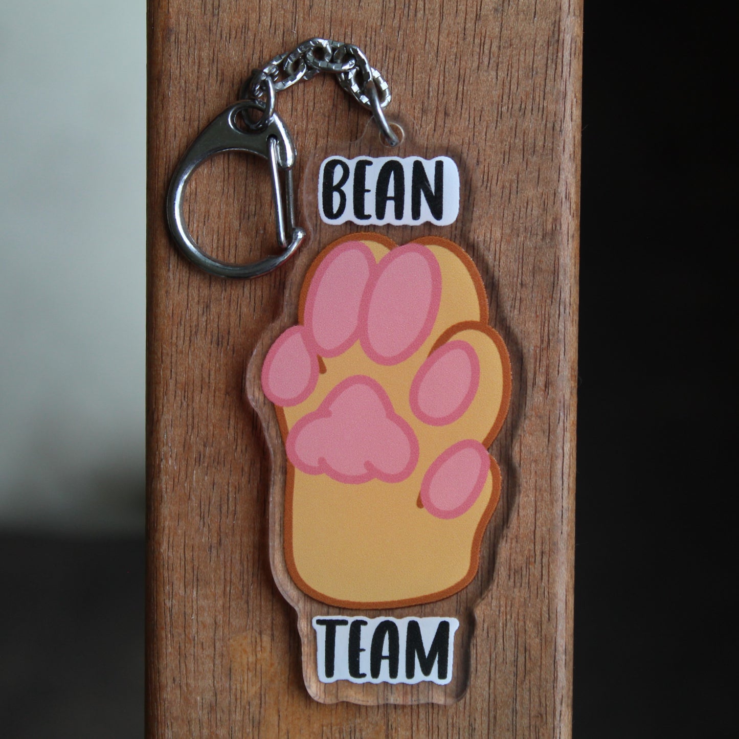 Bean Team - Join the team! - 3" Waterproof Cute Cat Paw Sticker or 2" Keychain or 3" Keychain