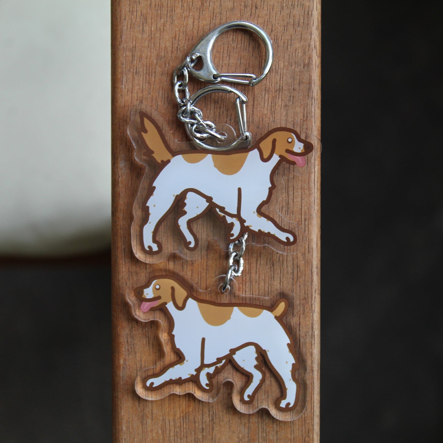 Brittany Dog - 3" Spaniel Sticker or 2" Keychain Sporting