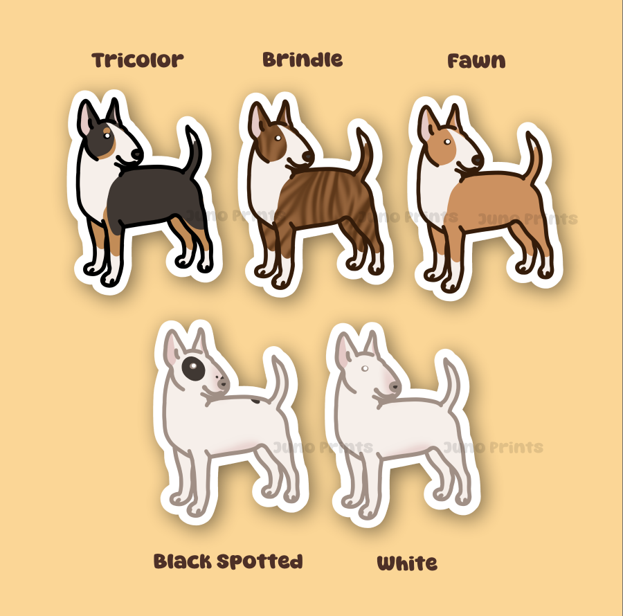 Bull Terrier - 3" Dog Sticker or 2" Keychain
