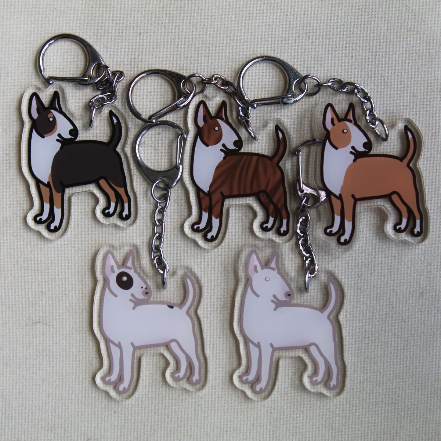 Bull Terrier - 3" Dog Sticker or 2" Keychain