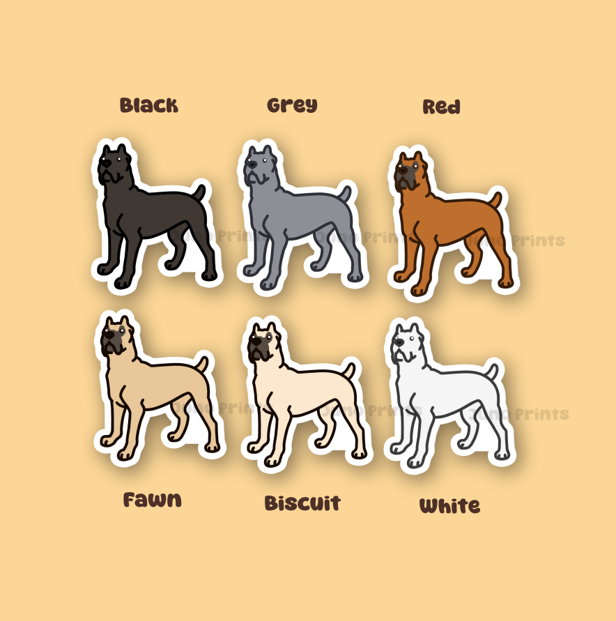 Cane Corso - 3" Italian Mastiff Dog Sticker or 2" Keychain Working