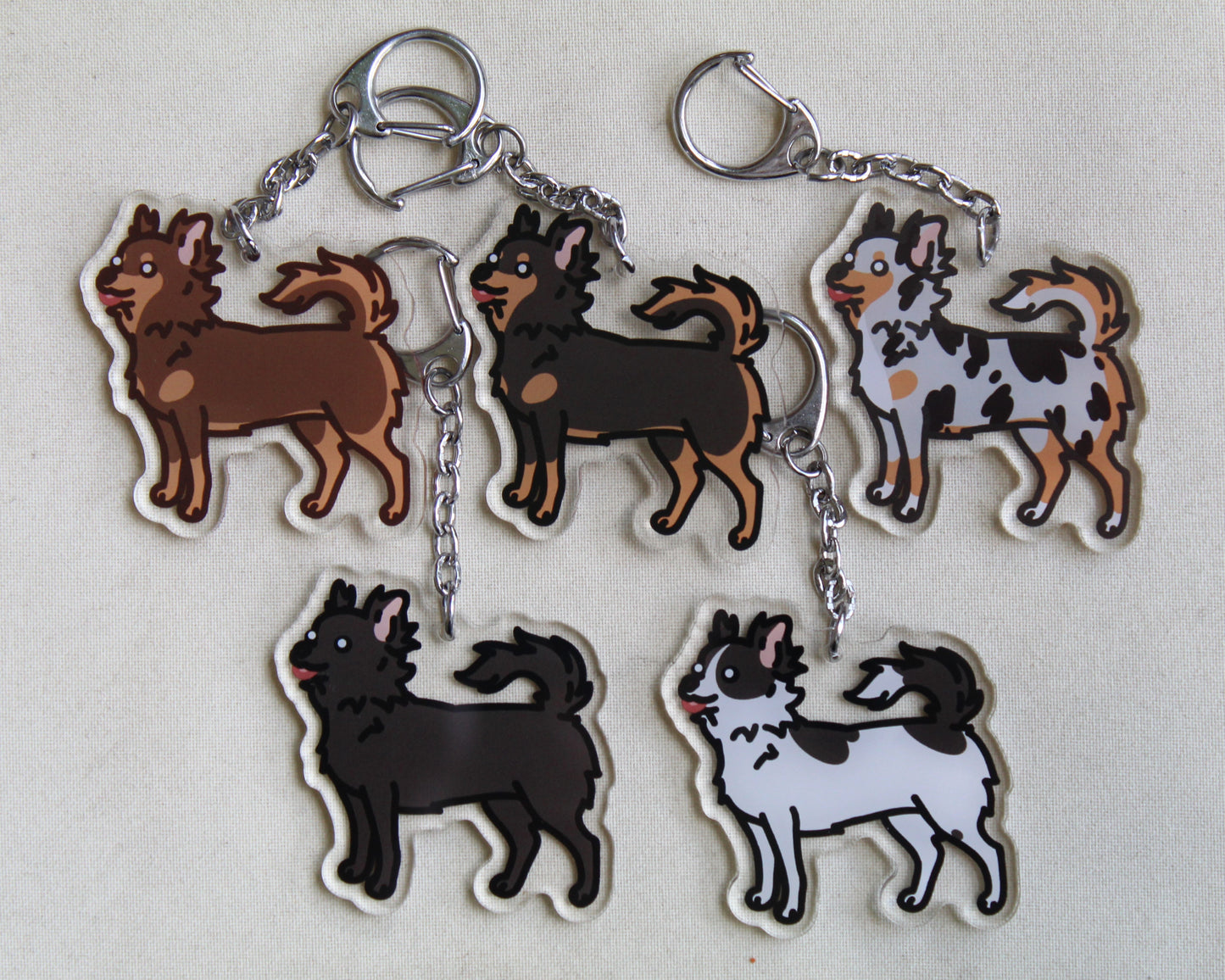 Longhair Chihuahua - 3" Dog Sticker or 2" Keychain Toy