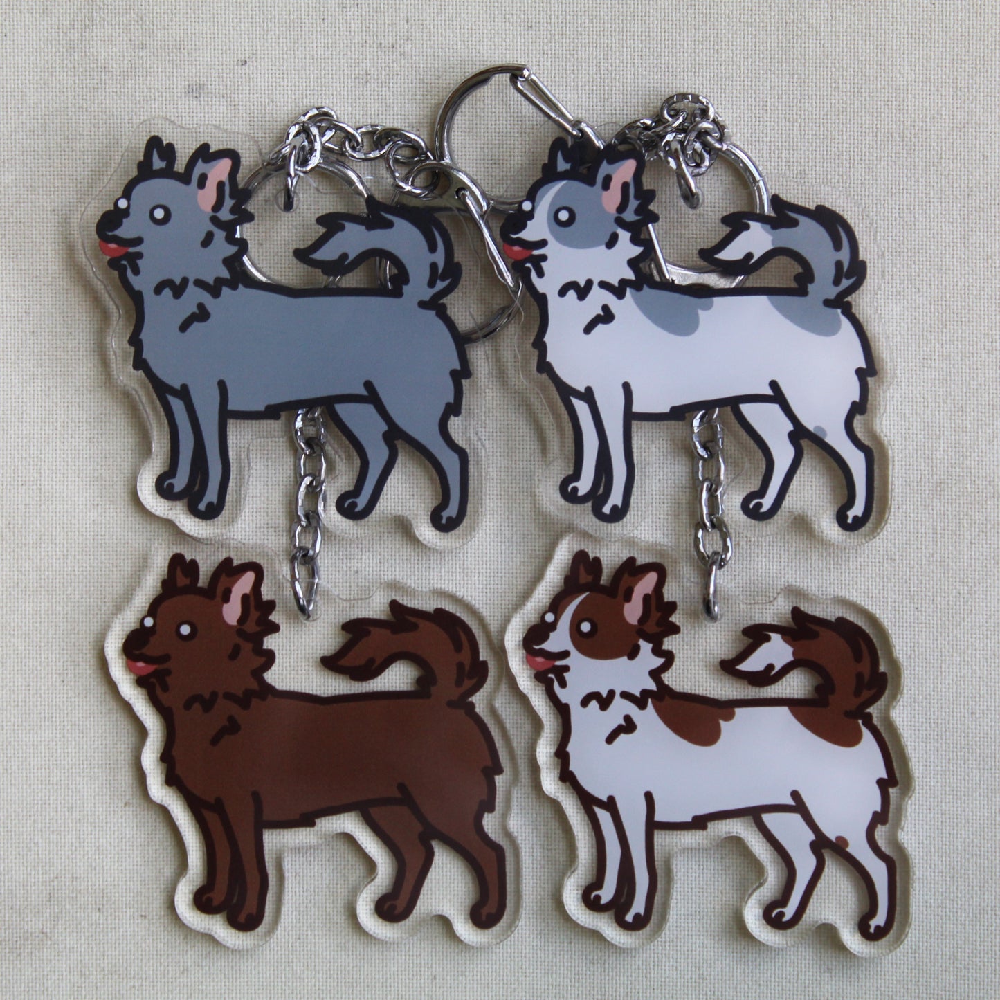 Longhair Chihuahua - 3" Dog Sticker or 2" Keychain Toy