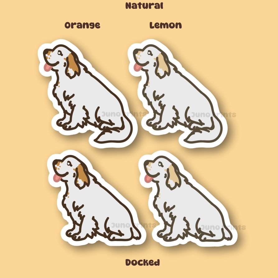 Clumber Spaniel Sticker - 3" Waterproof Sticker Sporting
