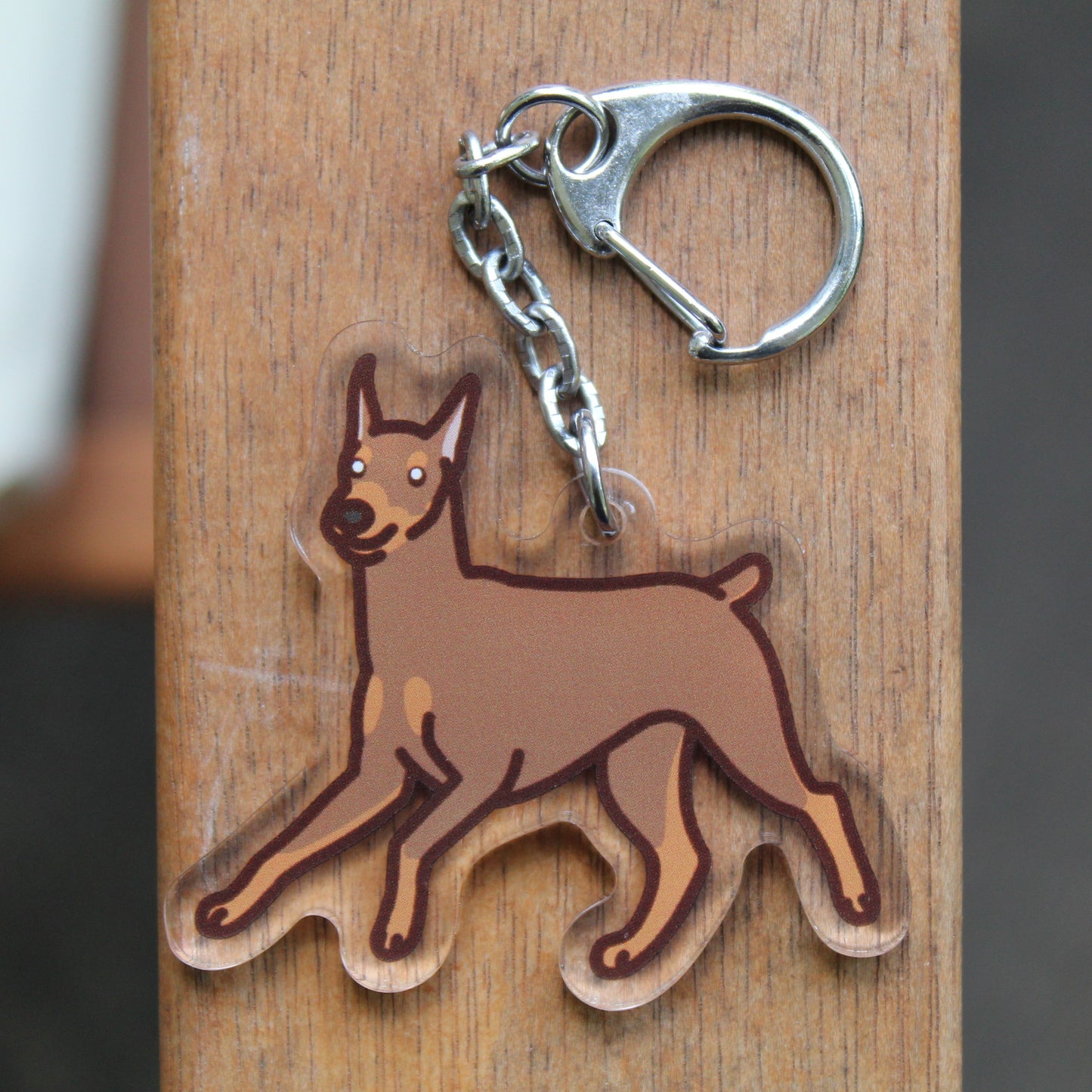 Doberman Pinscher - 3" Dobermann, German Pinscher Sticker or 2" Keychain or 3" Keychain Working
