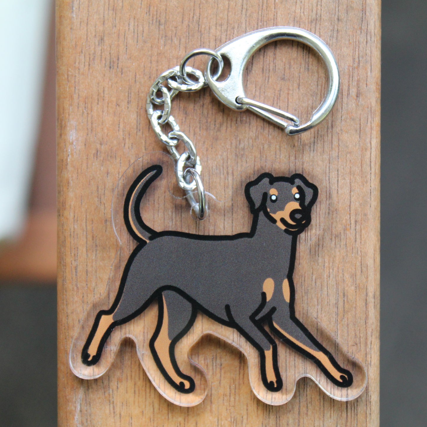 Doberman Pinscher - 3" Dobermann, German Pinscher Sticker or 2" Keychain or 3" Keychain Working