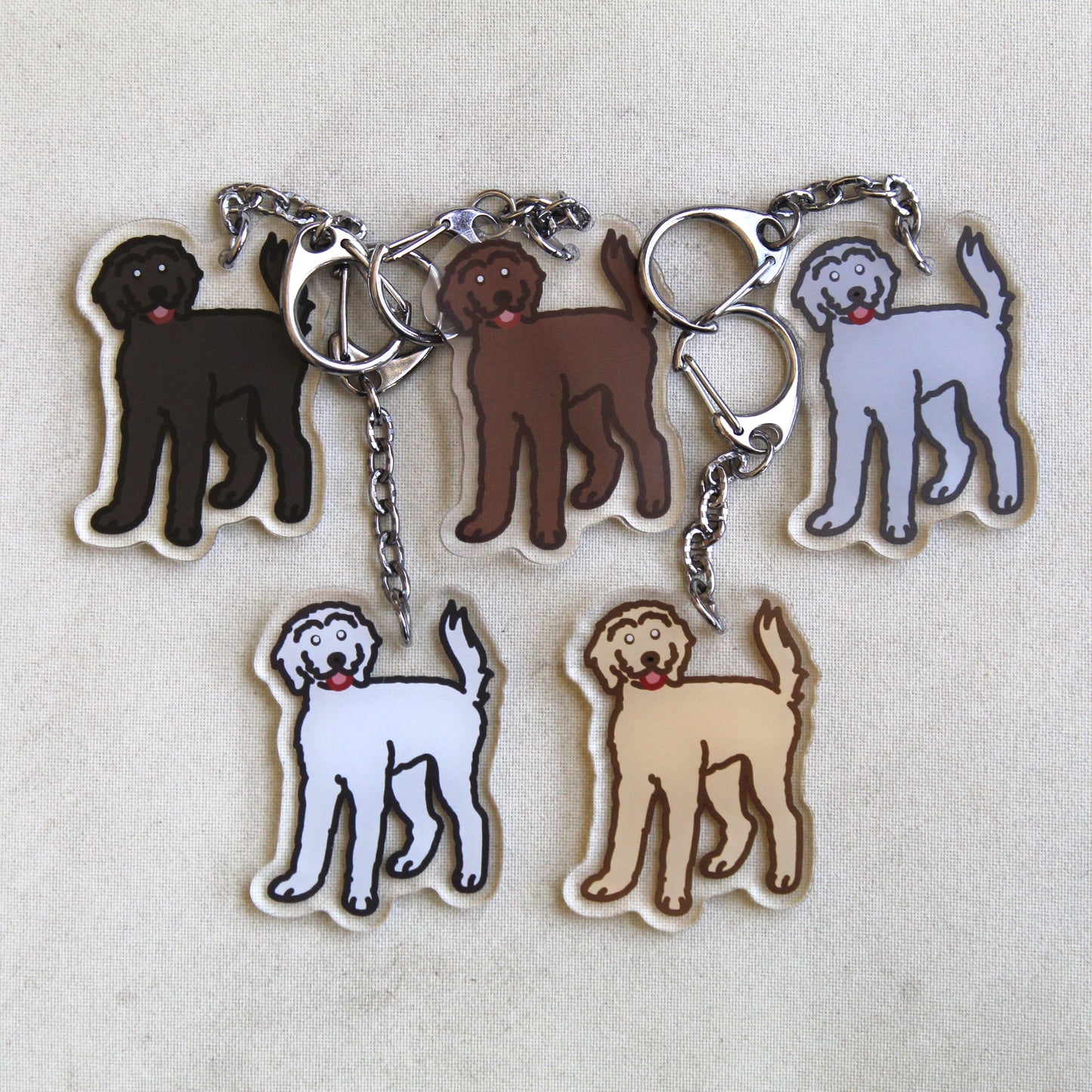 Doodles! Goldendoodle, Labradoodle, Bernedoodle, Aussiedoodle/Poodle Mix Sticker - 3" Dog Sticker or 2" Keychain Misc/Non-Sporting