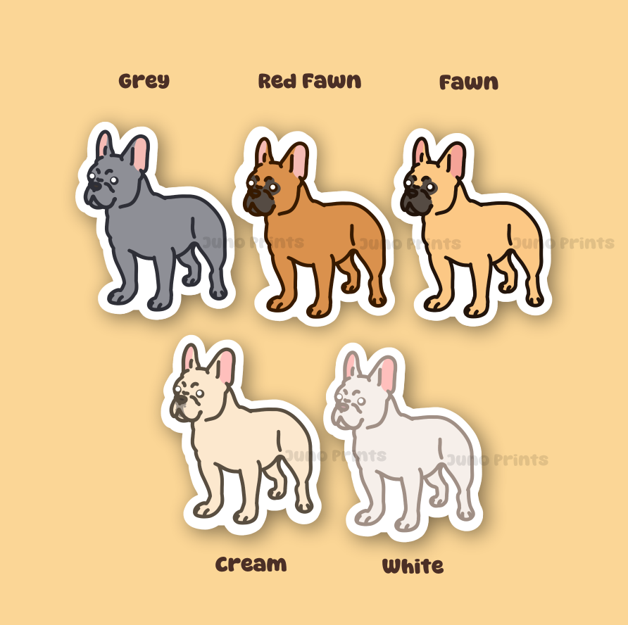 French Bulldog Sticker - 3" Sticker or 2" Keychain Non-Sporting