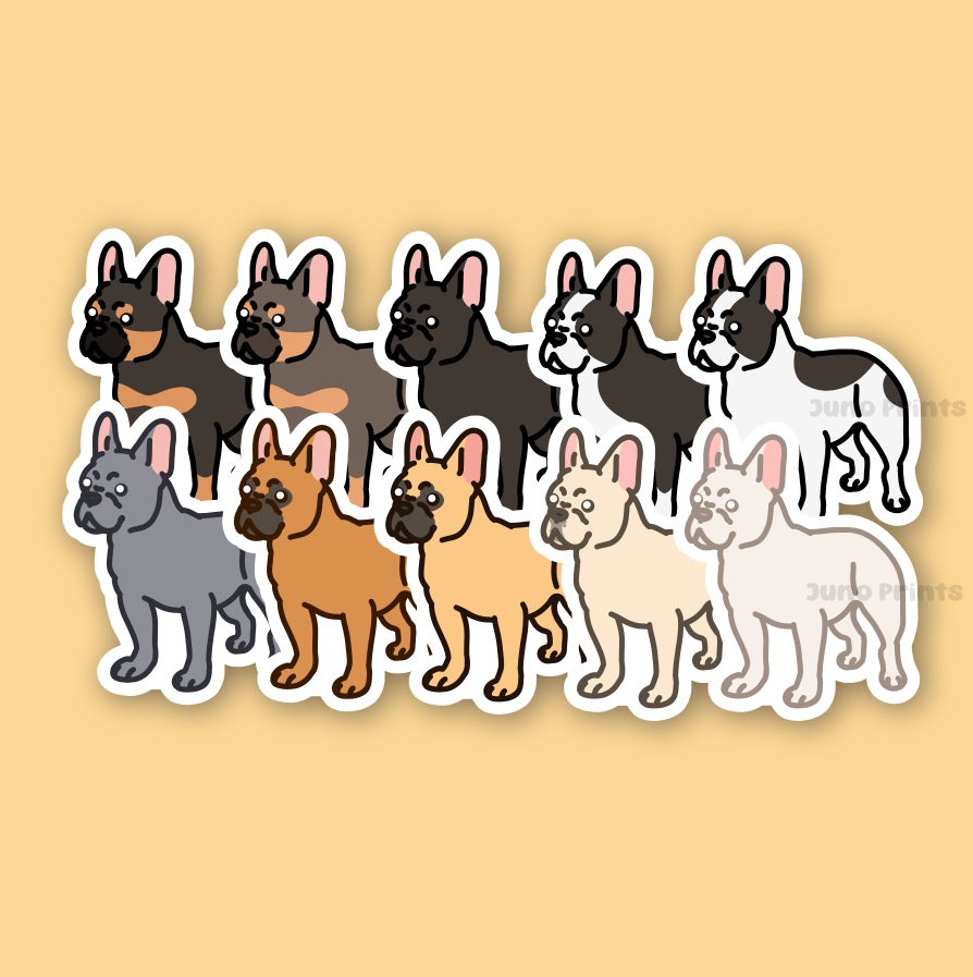 French Bulldog Sticker - 3" Sticker or 2" Keychain Non-Sporting