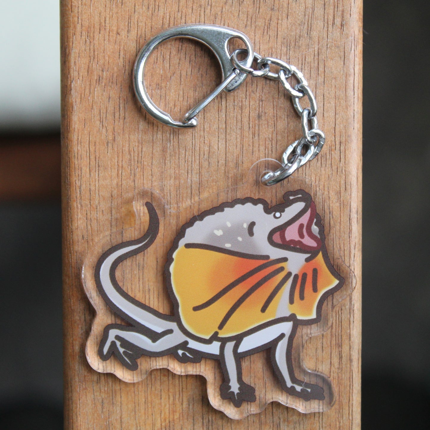 Frilled Lizard - 3" Frillneck Dragon Sticker or 2" Keychain