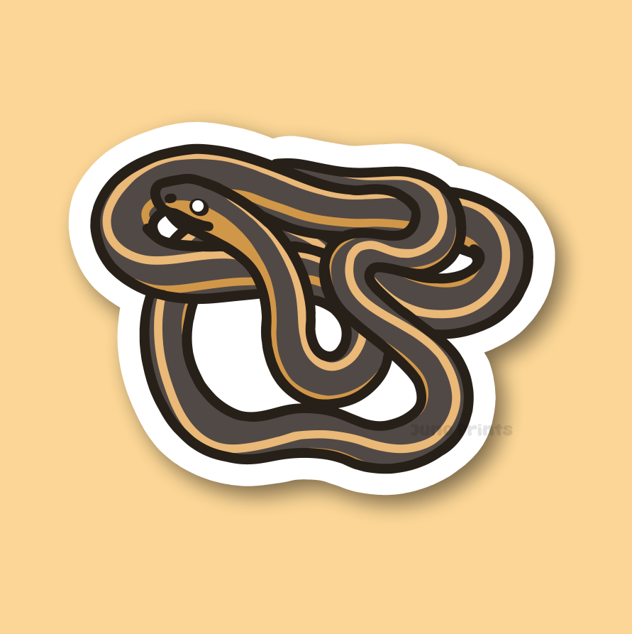 Eastern Garter Snake - 3" Small Colubrid Sticker