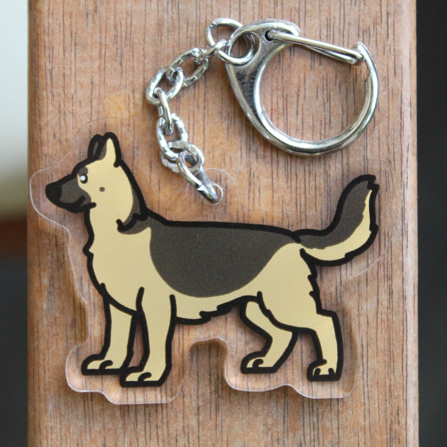 German Shepherd Dog Sticker - 3" White Swiss Shepherd Waterproof Sticker or 2" Keychain Herding