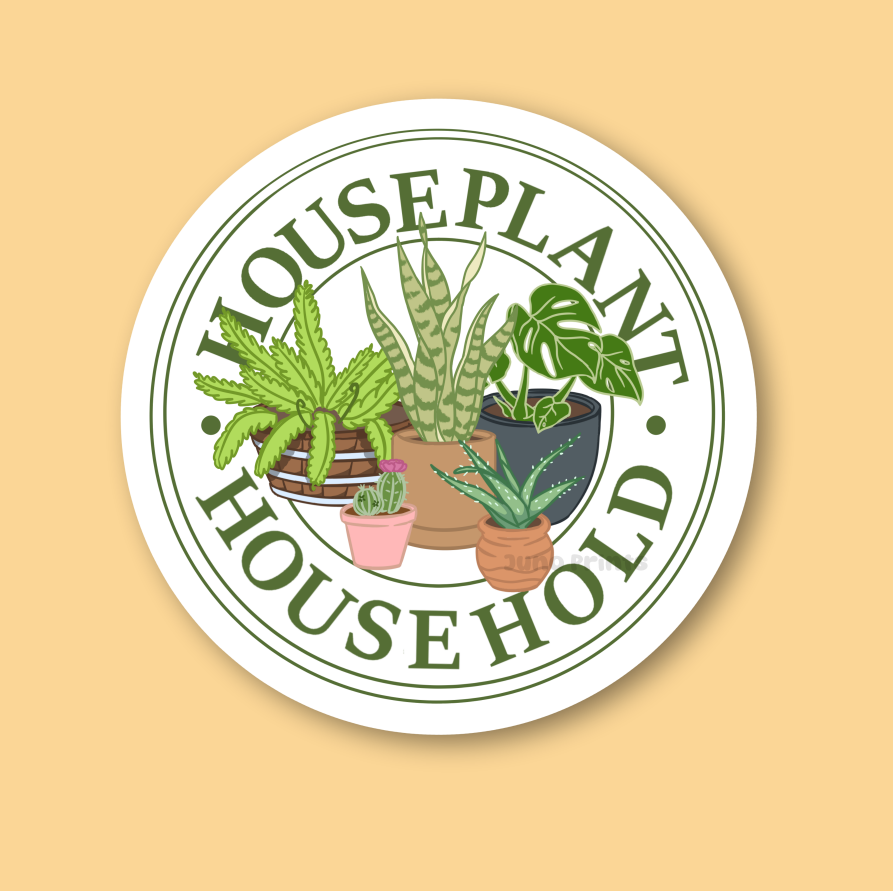 Houseplant Household Sticker - 3" Weatherproof Sticker