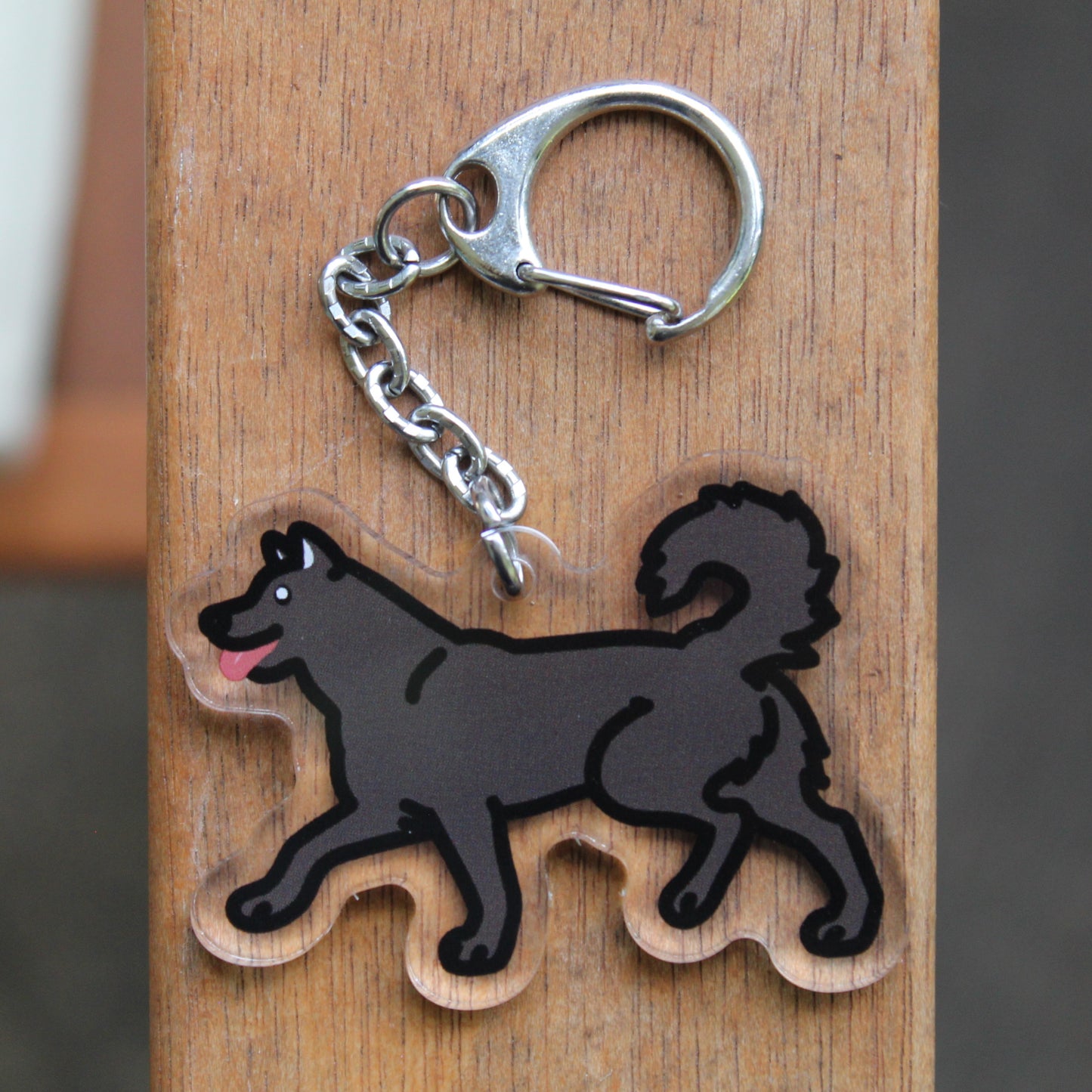 Siberian Husky - 3" Dog Sticker or 2" Keychain Working