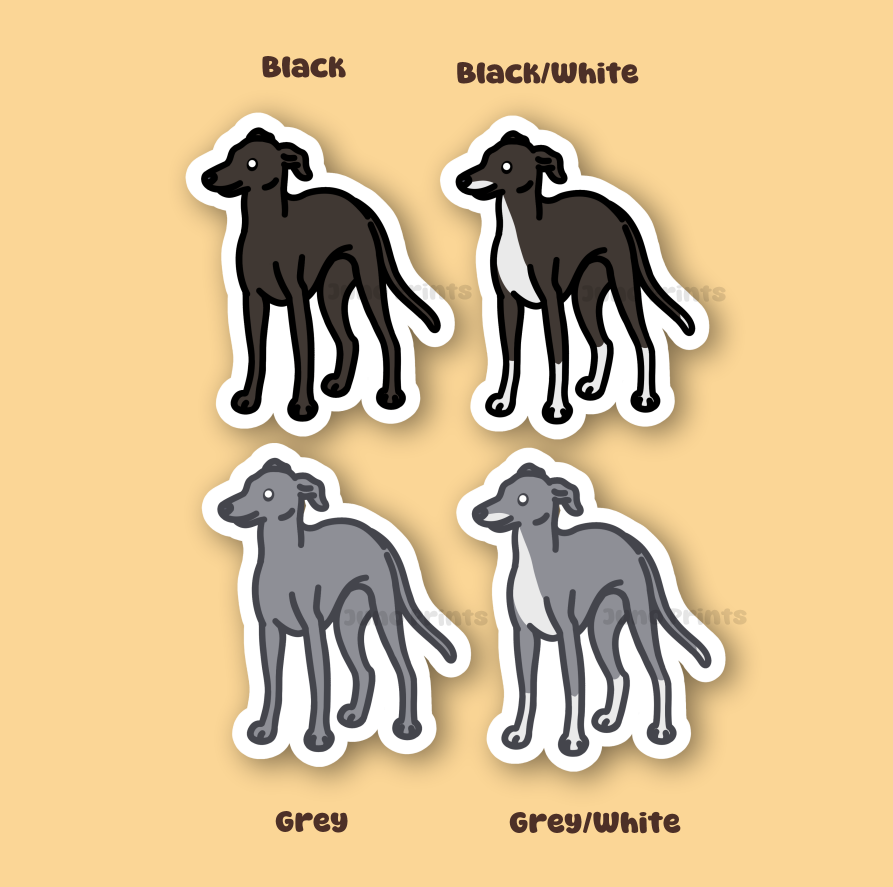 Italian Greyhound - 3" Iggy Dog Sticker or 2" Keychain Toy