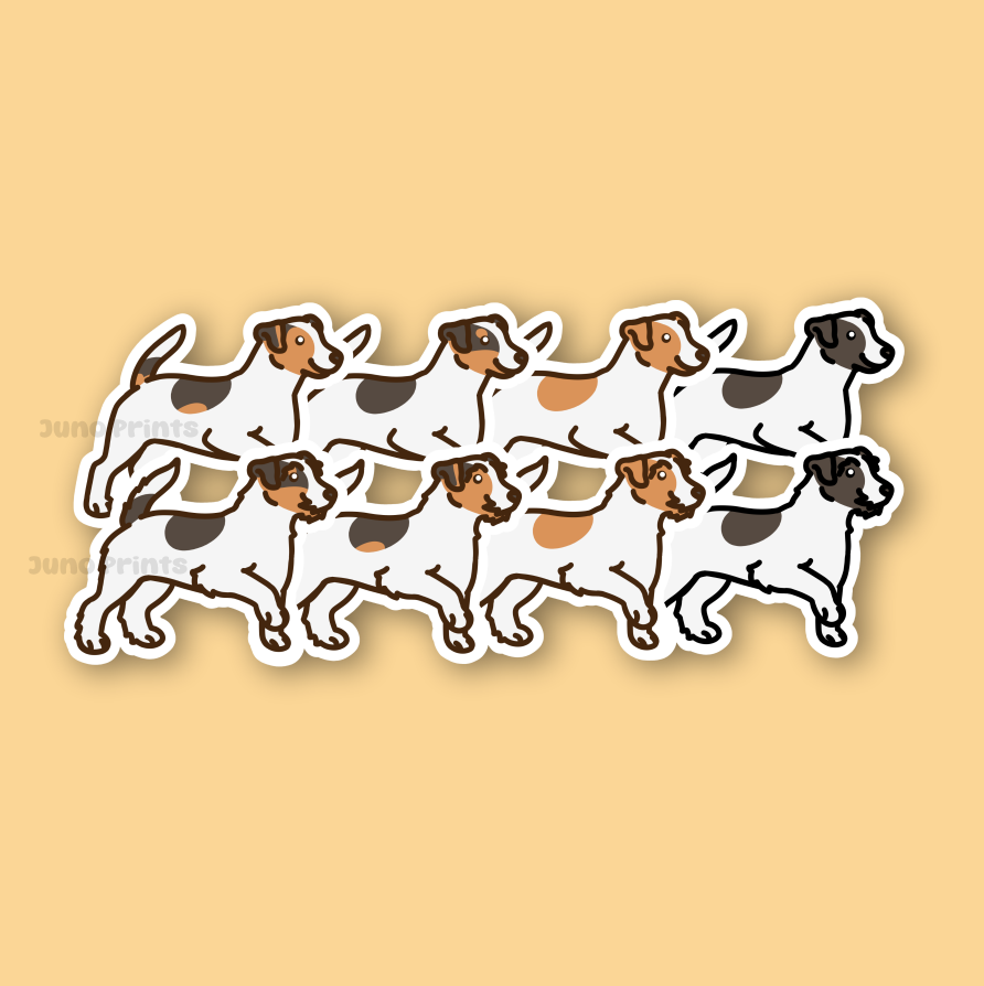 Jack Russell Terrier - 3" Dog Sticker or 2" Keychain