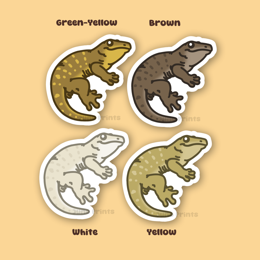 Leachie Gecko - 3" New Caledonian Giant Gecko, Leach's Giant, Leachianus Sticker or 2" Keychain