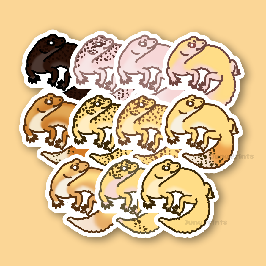 Leopard Gecko - 3" Land Gecko Sticker