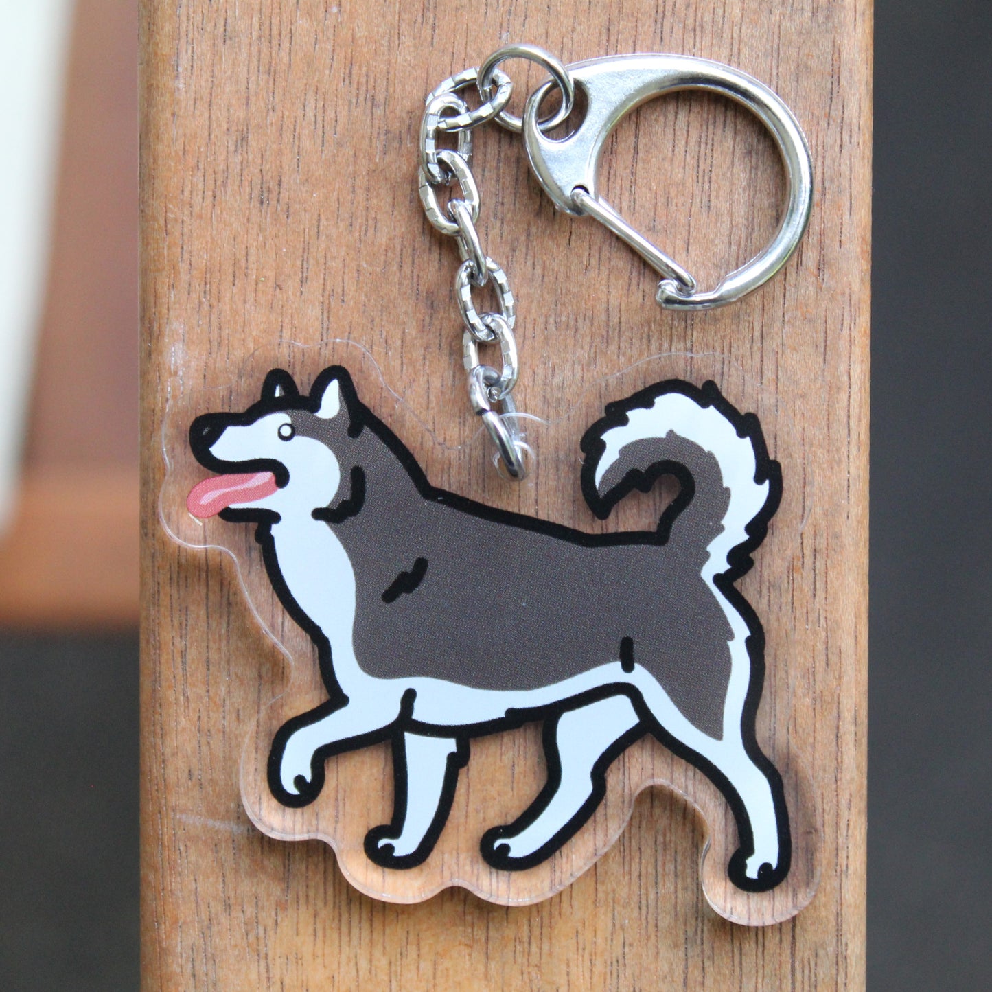 Alaskan Malamute - 3" Dog Sticker or 2" Keychain Working