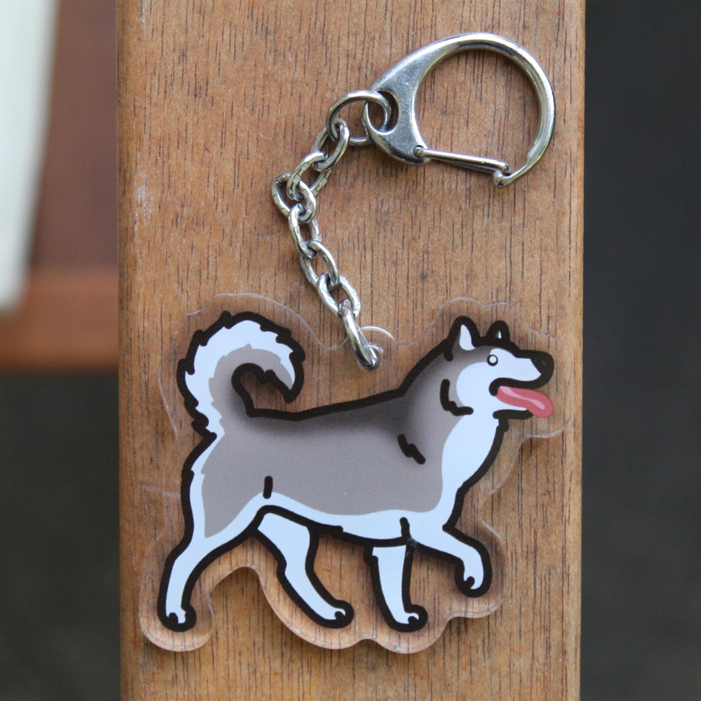 Alaskan Malamute - 3" Dog Sticker or 2" Keychain Working