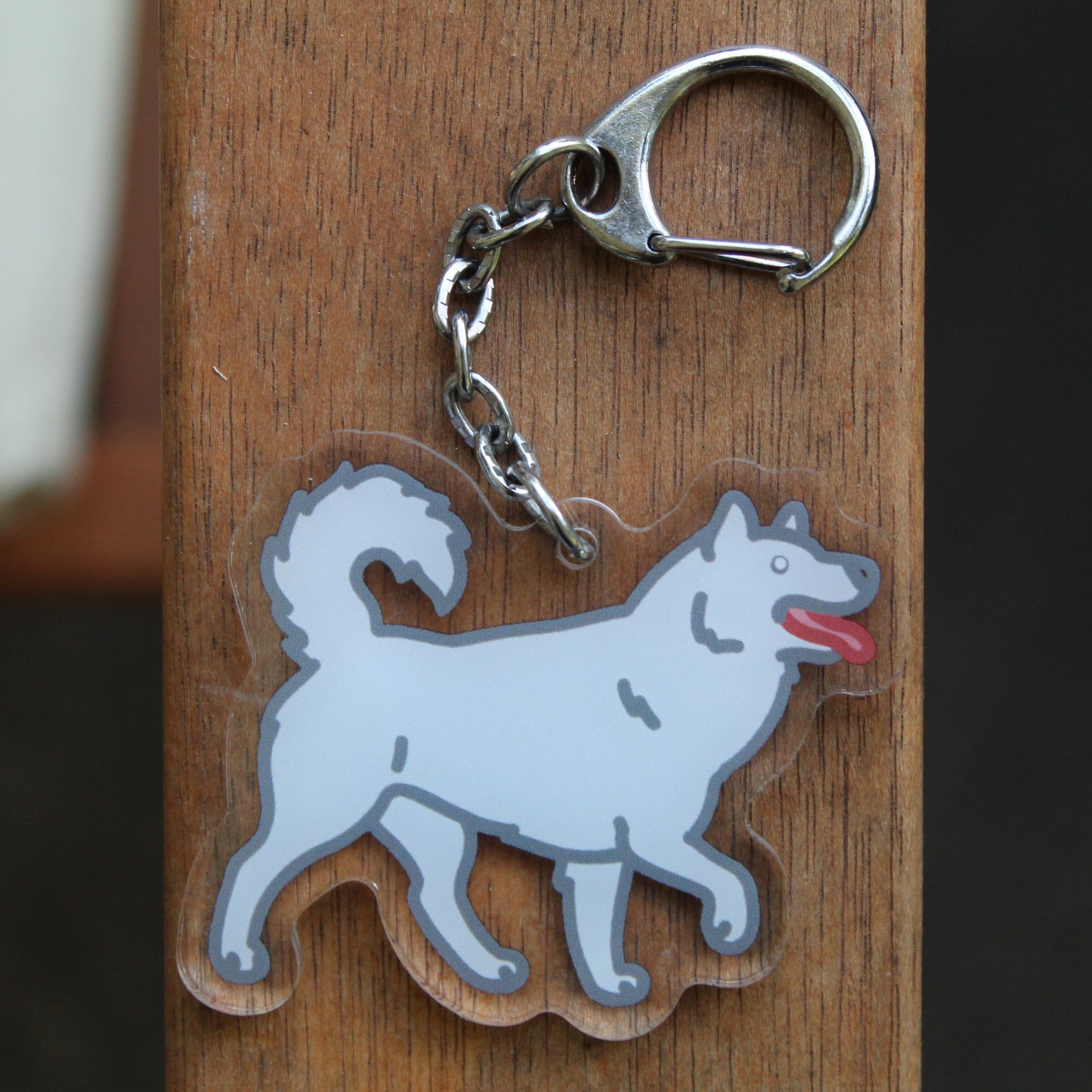 Alaskan Malamute - 3" Dog Sticker or 2" Keychain Working