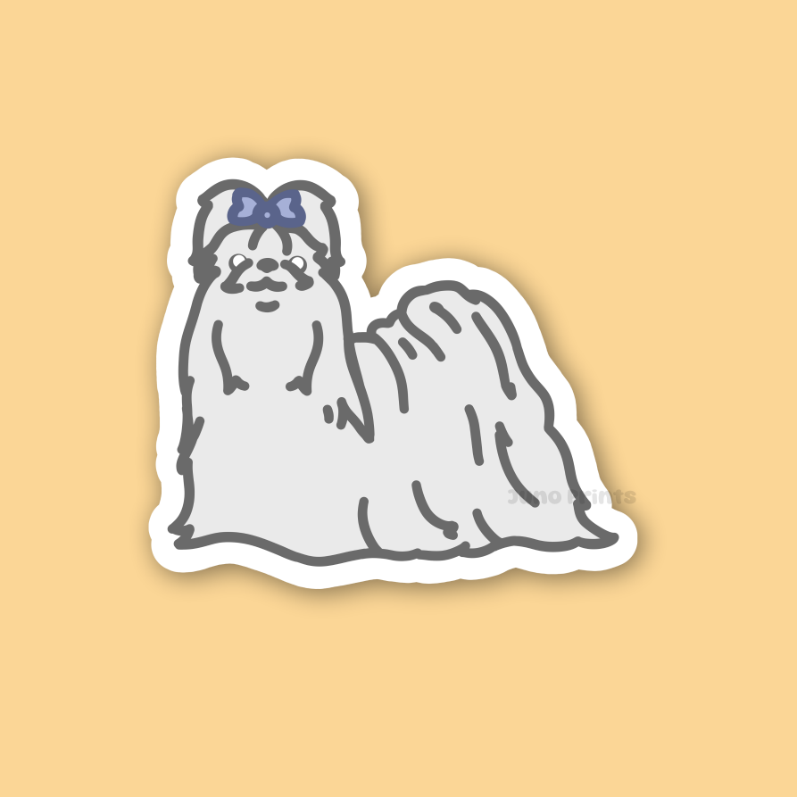 Maltese - 3" Dog Sticker or 2" Keychain Toy