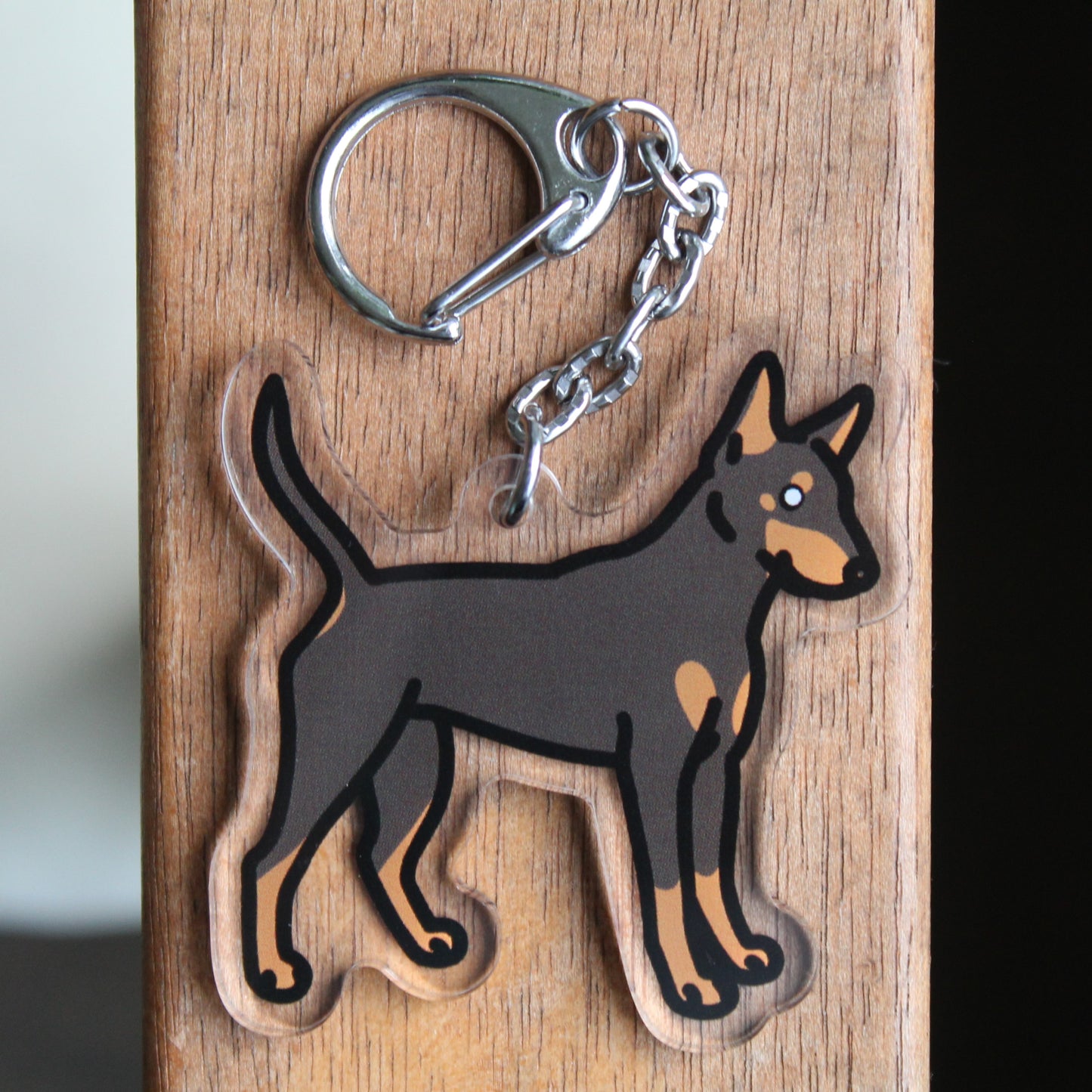Manchester Terrier, Rat Terrier, Miniature Pinscher, Doberman - 3" Waterproof Sticker or 2" Keychain