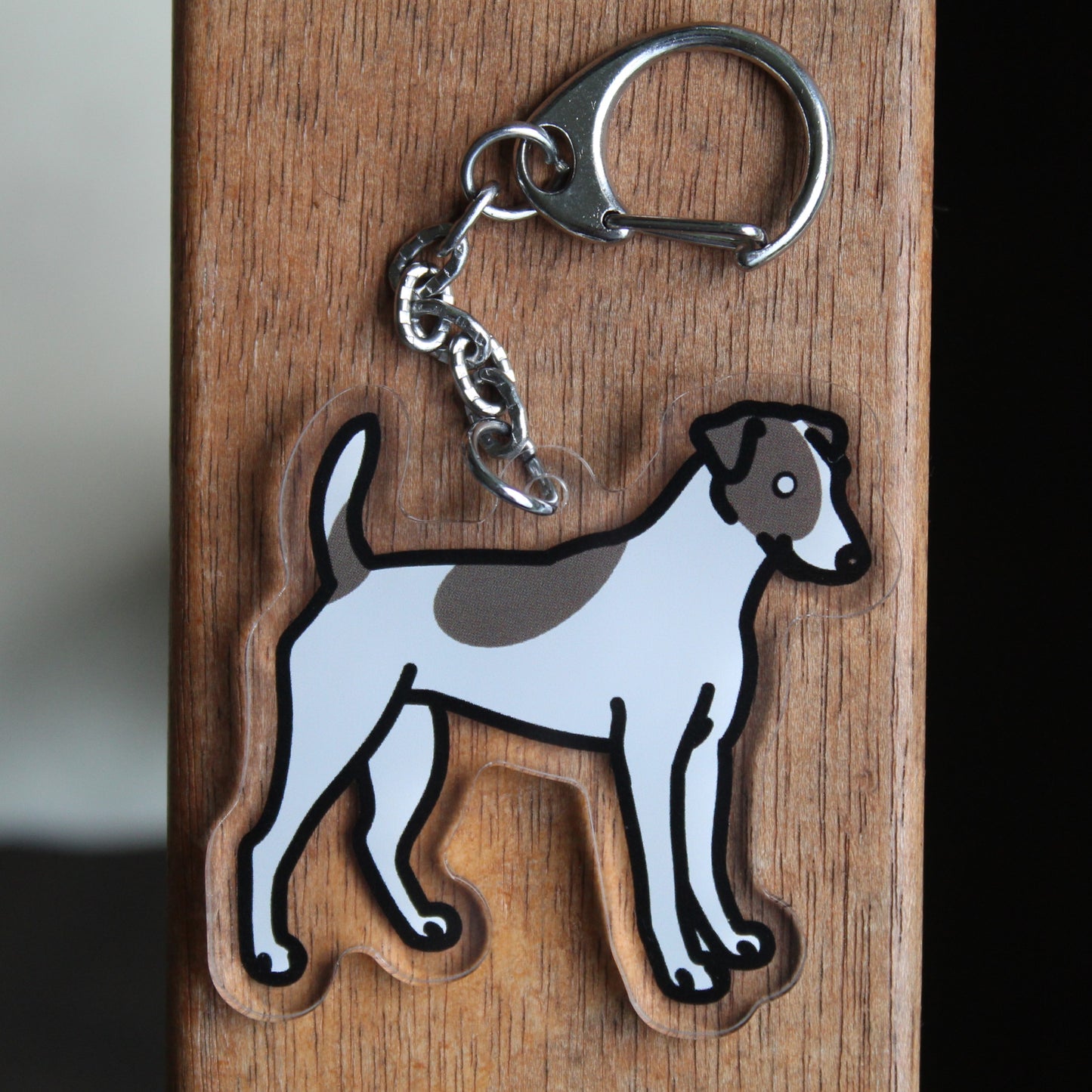 Smooth Fox Terrier, Smooth Parson Russell - 3" Sticker or 2" Keychain