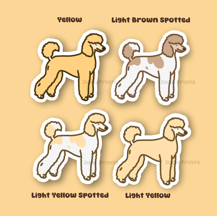 Standard Poodle - 3" Dog Sticker or 2" Keychain Non-Sporting