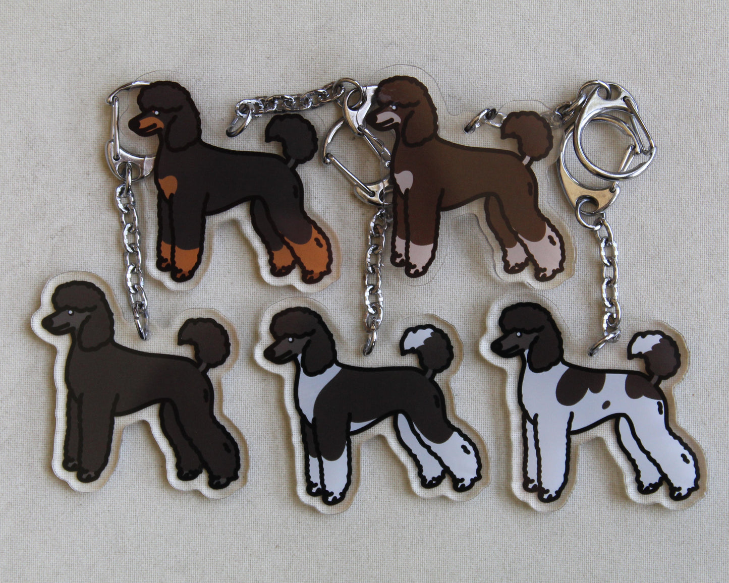 Standard Poodle - 3" Dog Sticker or 2" Keychain Non-Sporting