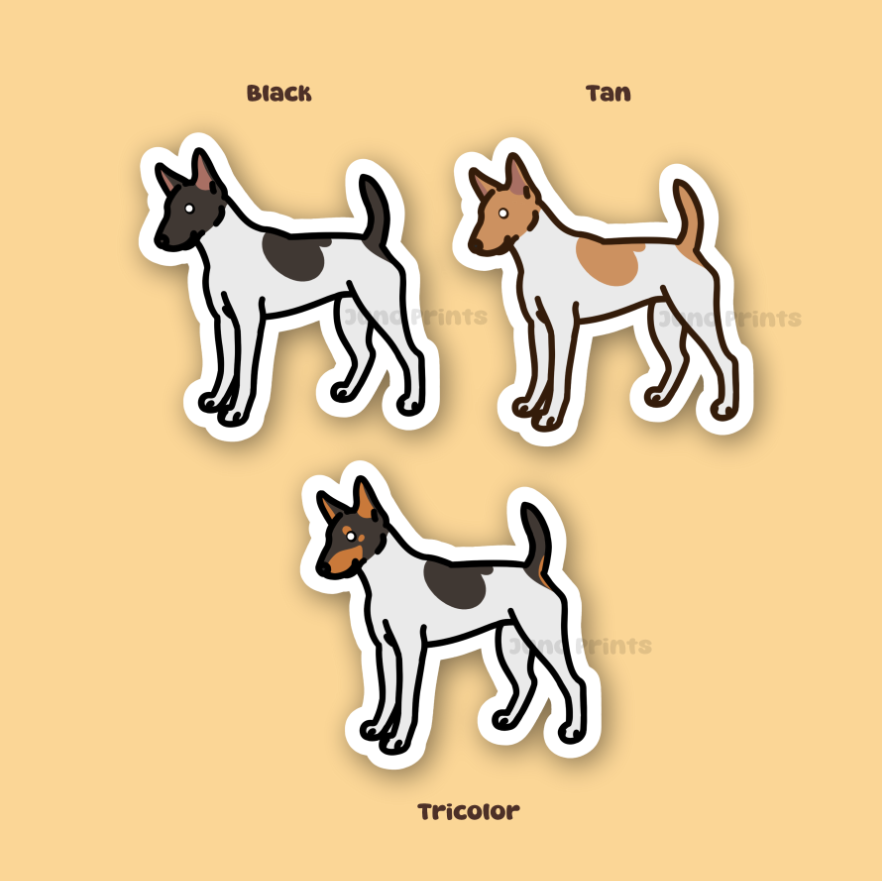 Rat Terrier - 3" Waterproof Sticker or 2" Keychain