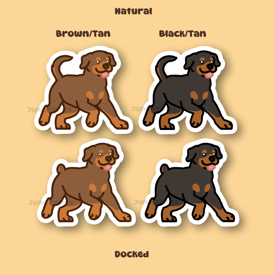 Rottweiler, Rotty, Rottie - 3" Dog Sticker or 2" Keychain Working