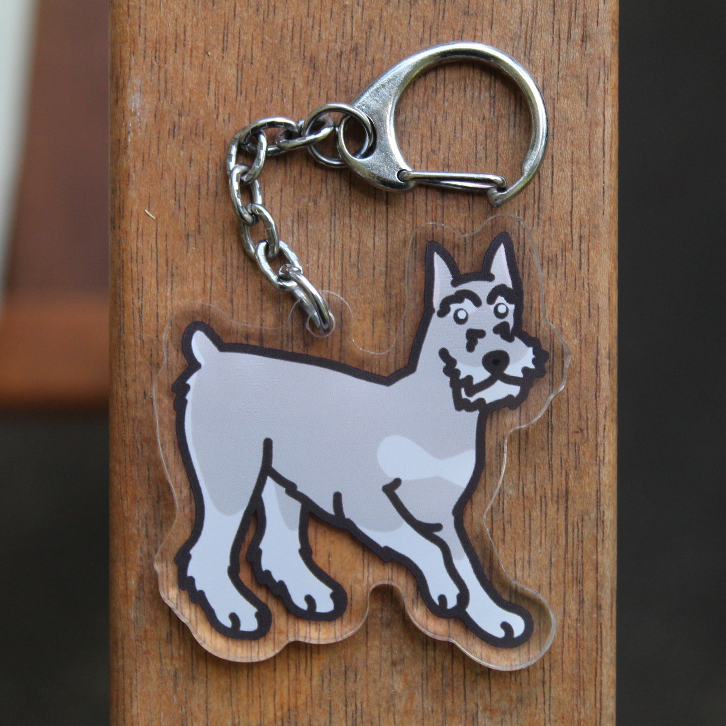 Standard Schnauzer - 3" Dog Sticker or 2" Keychain Working