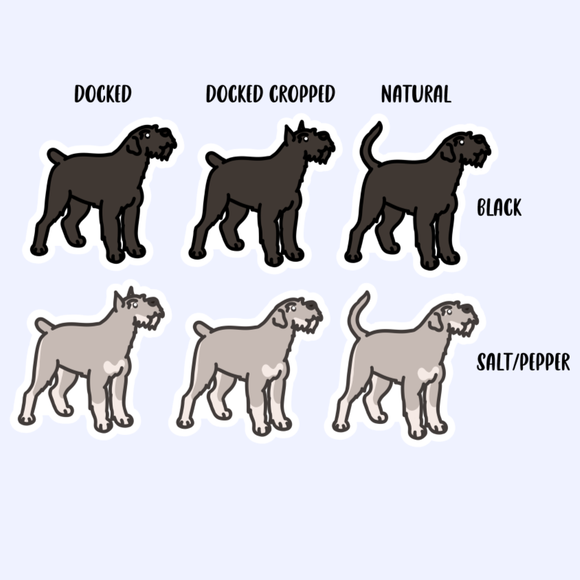 Giant Schnauzer Black Russian Terrier - 3" Waterproof Sticker