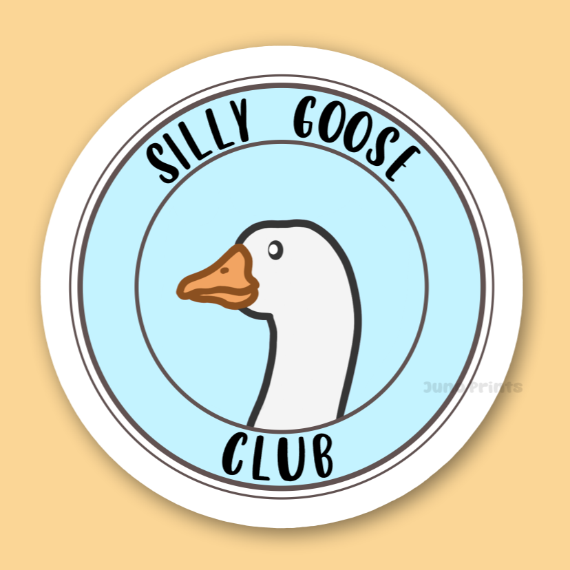 Silly Goose Club Sticker - 3" Waterproof Sticker