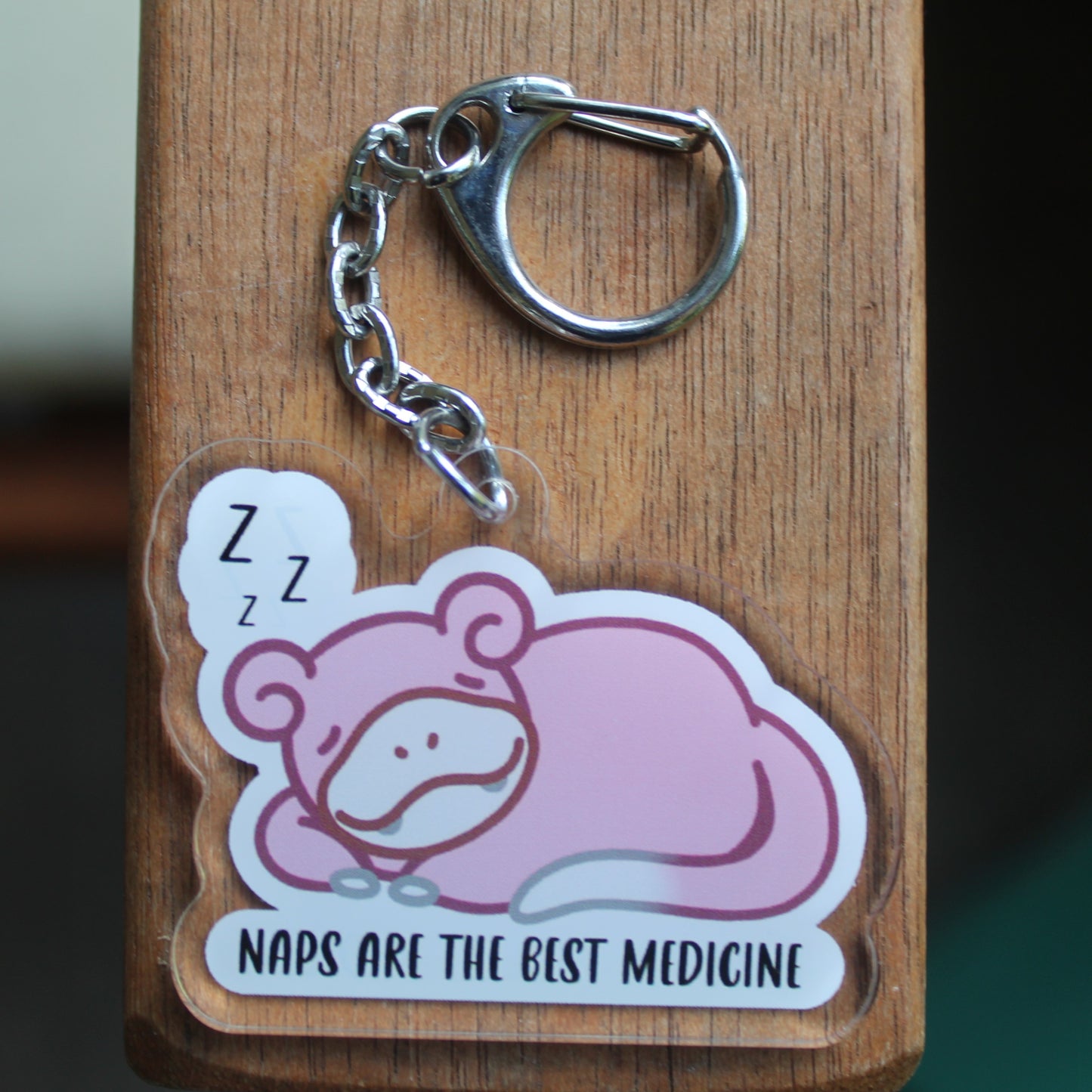 Naps Are The Best Medicine - 3" Sleepy Slowpoke Pokemon Sticker or 2" Keychain