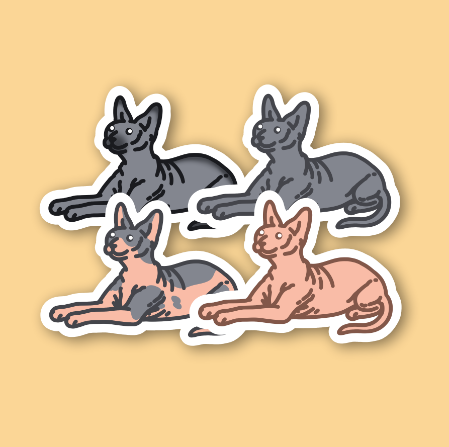 Sphynx Cat Sticker - 3" Nakey Cat Sticker