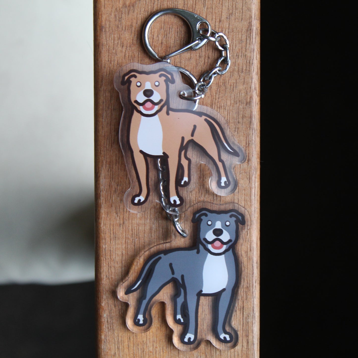 Staffordshire Bull Terrier - 3" AmStaff, Staffy Sticker or 2" Keychain
