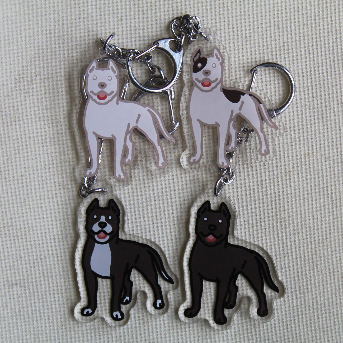 Staffordshire Bull Terrier - 3" AmStaff, Staffy Sticker or 2" Keychain