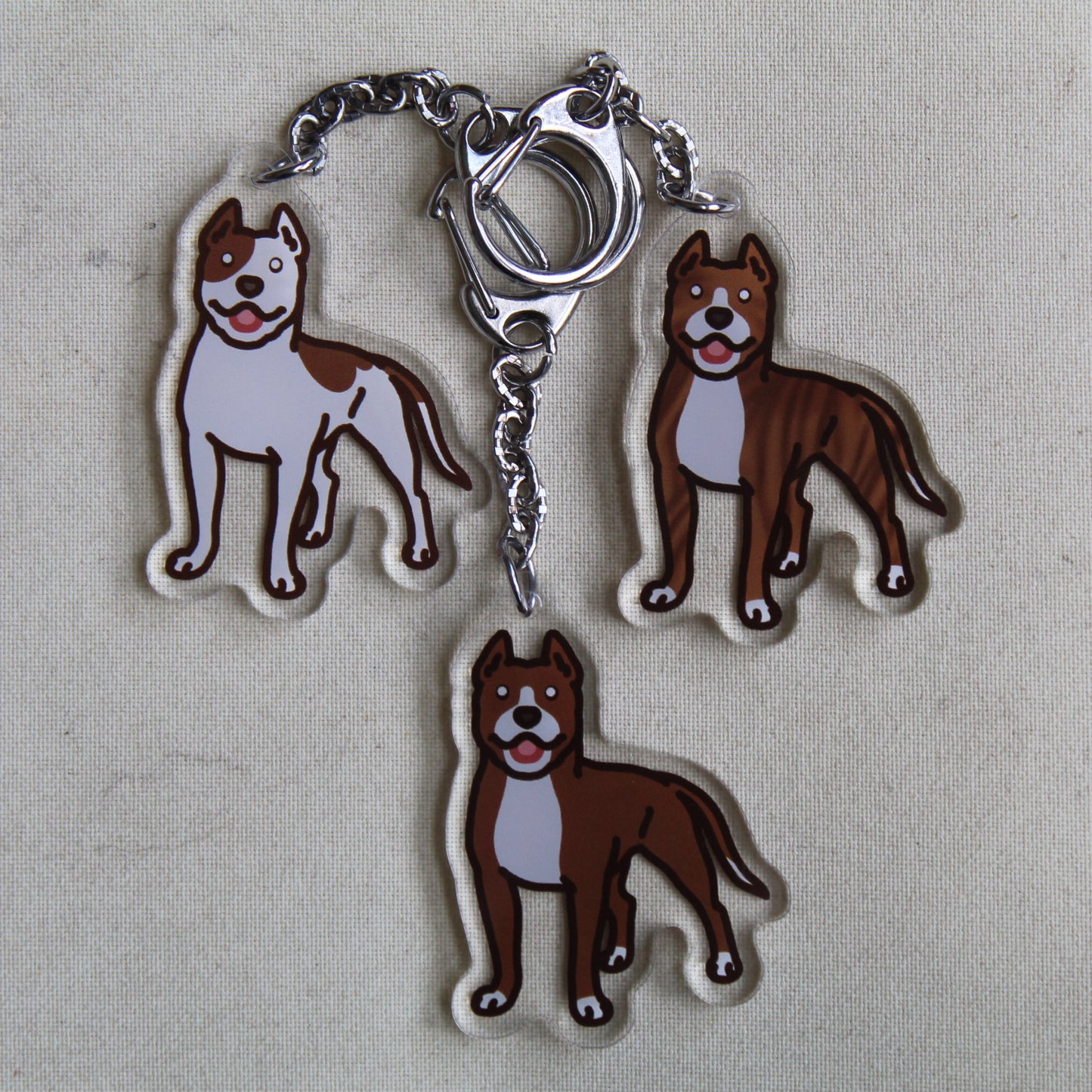 Staffordshire Bull Terrier - 3" AmStaff, Staffy Sticker or 2" Keychain