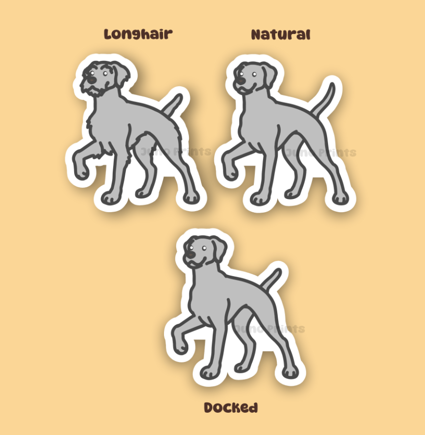 Weimaraner - 3" Pointer Dog Sticker or 2" Keychain Sporting