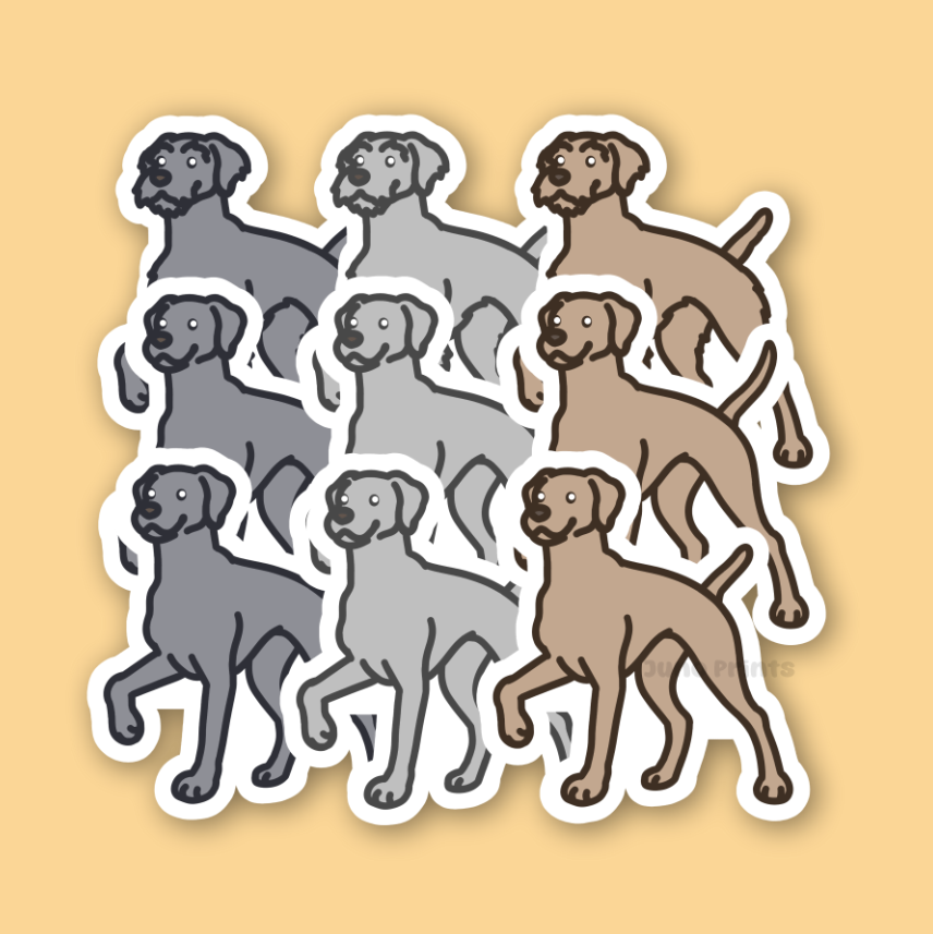 Weimaraner - 3" Pointer Dog Sticker or 2" Keychain Sporting