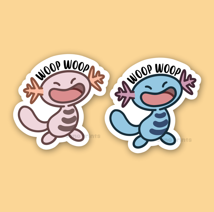 Woop Woop Wooper - 3" Regular or Shiny Pokemon Sticker or 2" Keychain