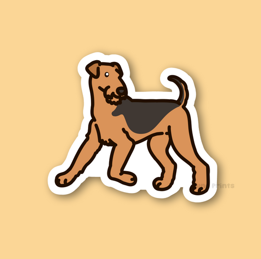 Airedale Terrier - 3" Lakeland Irish Dog Sticker or 2" Keychain