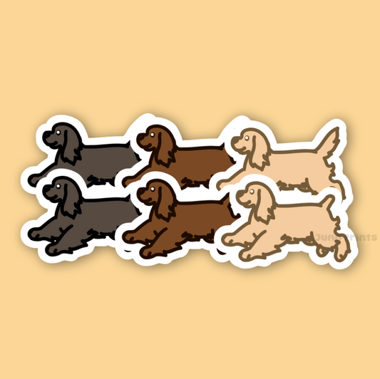 American Cocker Spaniel - 3" Sticker or 2" AmCock Keychain Sporting