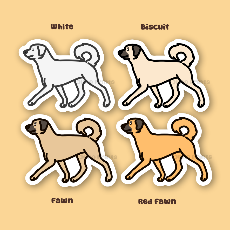 Anatolian Shepherd - 3" Kangal, Turkey Shepherd Dog Sticker or 2" Keychain Working