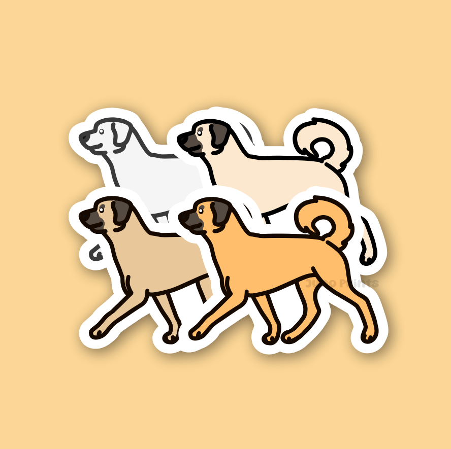 Anatolian Shepherd - 3" Kangal, Turkey Shepherd Dog Sticker or 2" Keychain Working